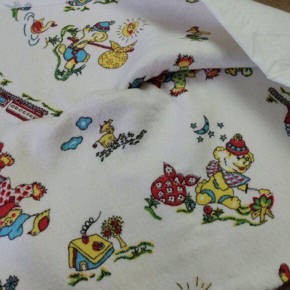 Vintage Baby Blanket White "Mini Bear" by Bunny Esmond NEW IN PACKAGE 36"x50" - Picture 10 of 16